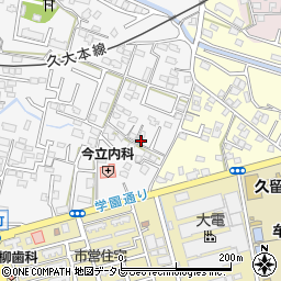 福岡県久留米市西町305周辺の地図