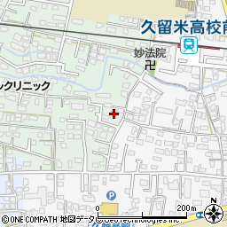 福岡県久留米市津福本町17周辺の地図