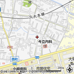 福岡県久留米市西町192周辺の地図