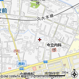 福岡県久留米市西町211周辺の地図