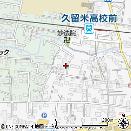 福岡県久留米市西町253周辺の地図
