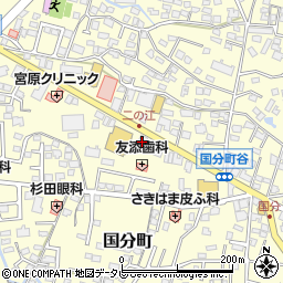 福岡銀行国分支店周辺の地図