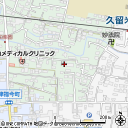 福岡県久留米市津福本町23-7周辺の地図