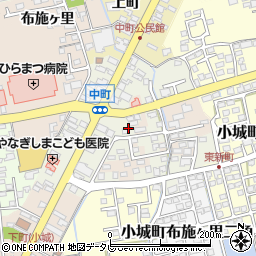 佐賀県小城市中町周辺の地図