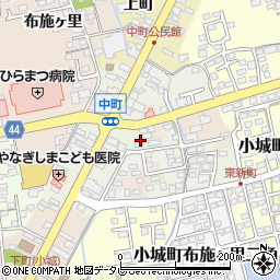 佐賀県小城市中町周辺の地図