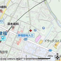 福岡県久留米市津福本町1453周辺の地図