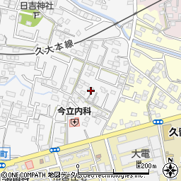 福岡県久留米市西町308-1周辺の地図