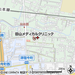 福岡県久留米市津福本町45周辺の地図