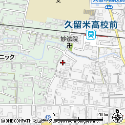 福岡県久留米市西町263-1周辺の地図