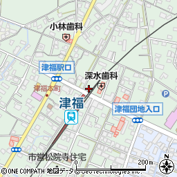 福岡県久留米市津福本町1601-2周辺の地図