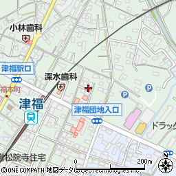 福岡県久留米市津福本町1612周辺の地図