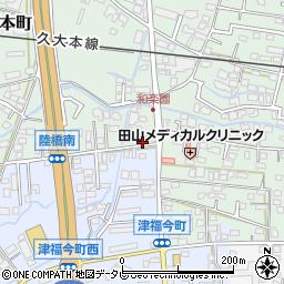 福岡県久留米市津福本町565周辺の地図