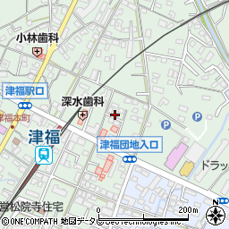 福岡県久留米市津福本町1611周辺の地図