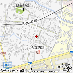 福岡県久留米市西町326周辺の地図