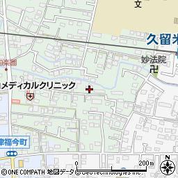 福岡県久留米市津福本町24-1周辺の地図