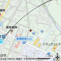 福岡県久留米市津福本町1453-3周辺の地図