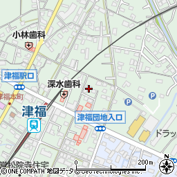 福岡県久留米市津福本町1611-5周辺の地図