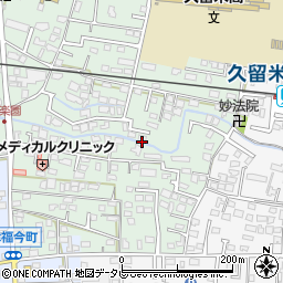 福岡県久留米市津福本町71周辺の地図
