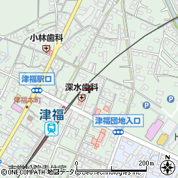 福岡県久留米市津福本町1605周辺の地図