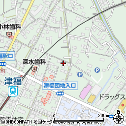 福岡県久留米市津福本町1518-1周辺の地図