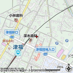 福岡県久留米市津福本町1606周辺の地図