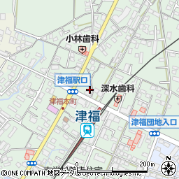 福岡県久留米市津福本町1561-2周辺の地図