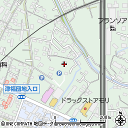 福岡県久留米市津福本町1436周辺の地図