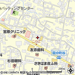 くすりの大賀国分二の江店周辺の地図