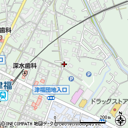 福岡県久留米市津福本町1466周辺の地図