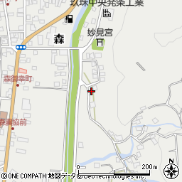 大分県玖珠郡玖珠町森225-5周辺の地図