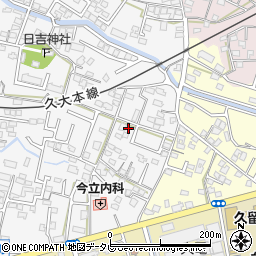 福岡県久留米市西町322周辺の地図