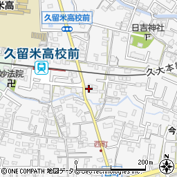 福岡県久留米市西町430周辺の地図