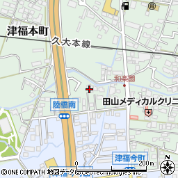 福岡県久留米市津福本町559周辺の地図