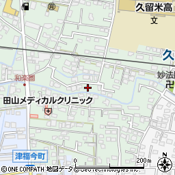 福岡県久留米市津福本町68周辺の地図