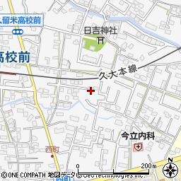 福岡県久留米市西町373周辺の地図