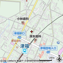 福岡県久留米市津福本町1597周辺の地図