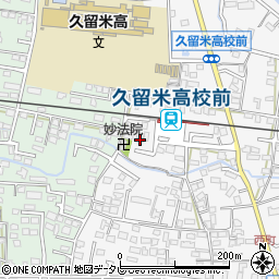 福岡県久留米市西町448周辺の地図