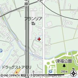 福岡県久留米市津福本町709周辺の地図