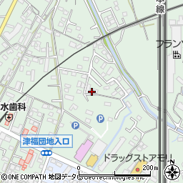 福岡県久留米市津福本町1431-10周辺の地図