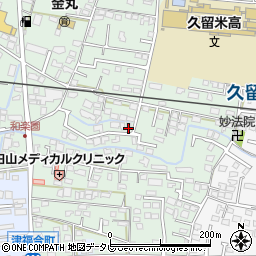 福岡県久留米市津福本町69周辺の地図