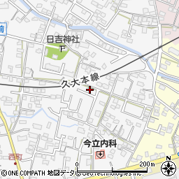 福岡県久留米市西町353周辺の地図