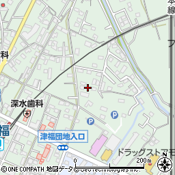 福岡県久留米市津福本町1468-3周辺の地図