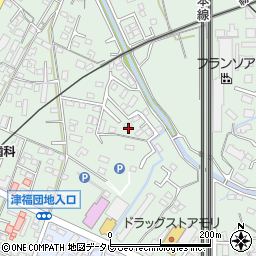 福岡県久留米市津福本町1429周辺の地図