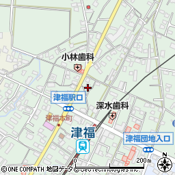 福岡県久留米市津福本町1555周辺の地図