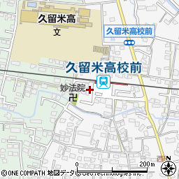 福岡県久留米市西町451-11周辺の地図