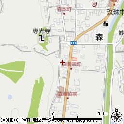 大分県玖珠郡玖珠町森1018周辺の地図