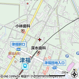 福岡県久留米市津福本町1537周辺の地図