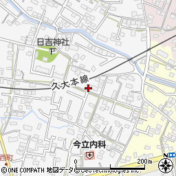 福岡県久留米市西町340周辺の地図