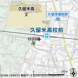 福岡県久留米市西町451周辺の地図