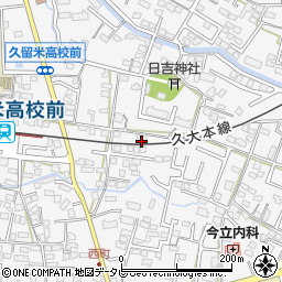 福岡県久留米市西町370-7周辺の地図